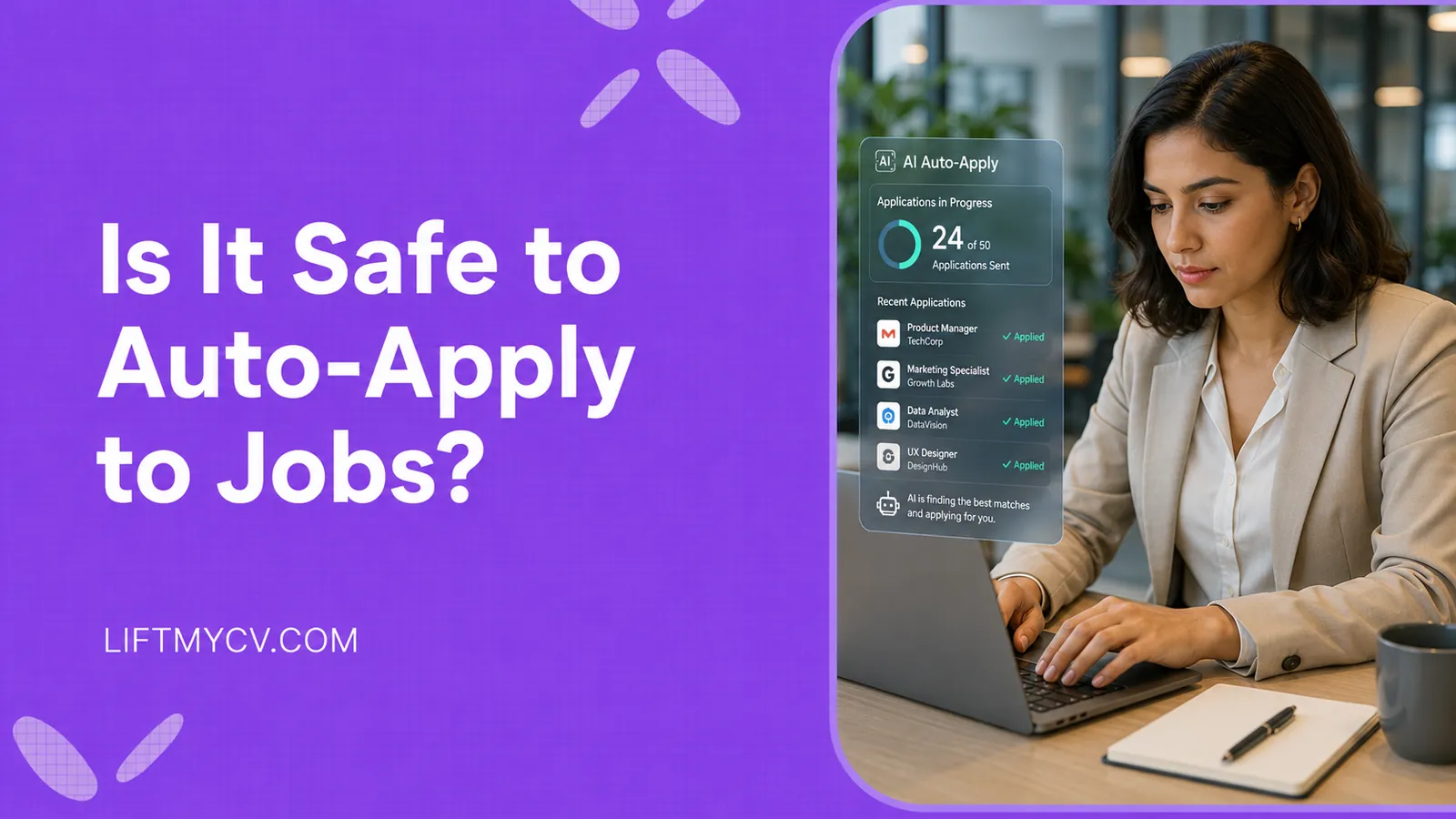 Job seeker checking whether auto-apply tools are safe to use