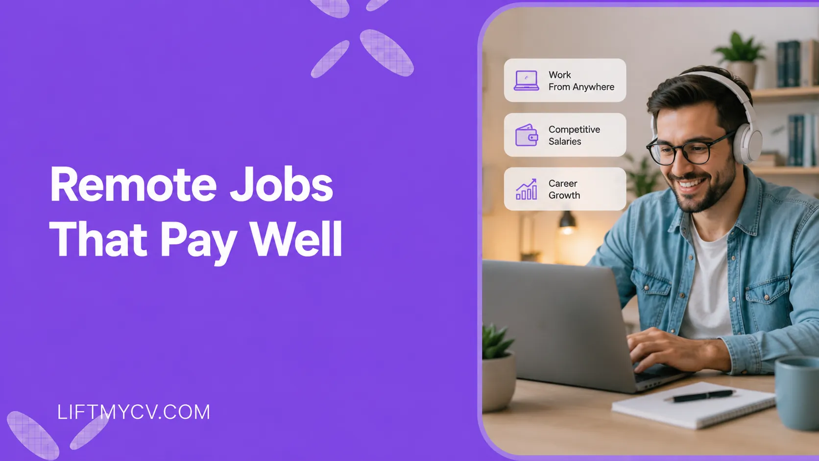 Remote jobs that pay well, shown by a person working from home on a laptop
