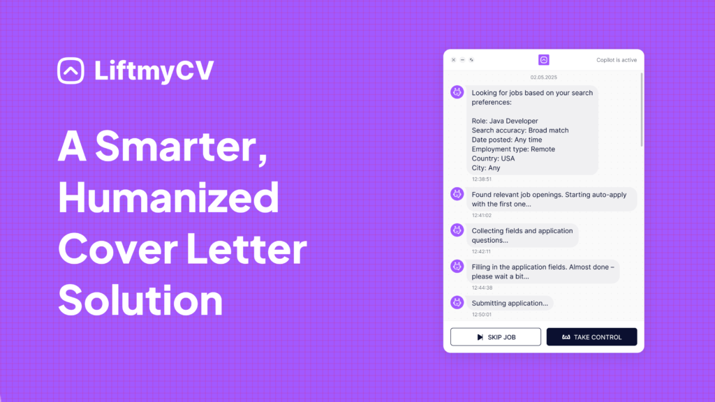 AI cover letter generator per job by lIftmycv